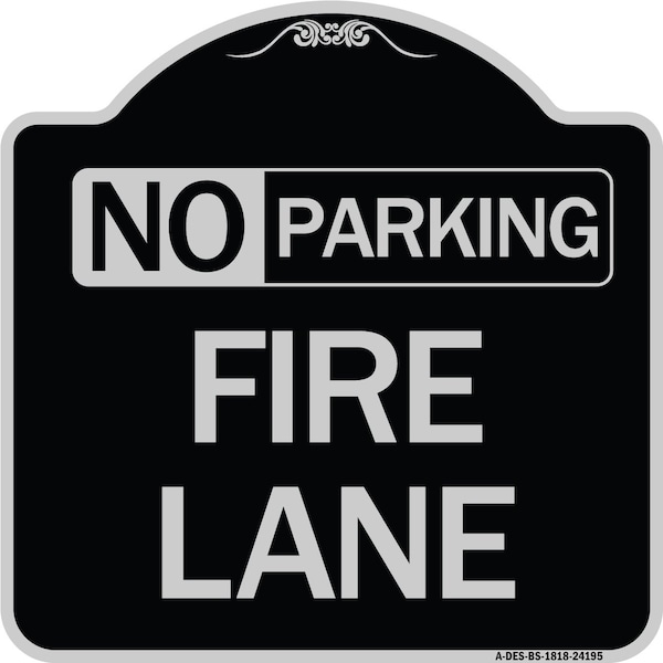 Signmission Delaware No Parking Fire Lane Heavy-Gauge Aluminum Architectural Sign, 18" x 18", BS-1818-24195 A-DES-BS-1818-24195 - main